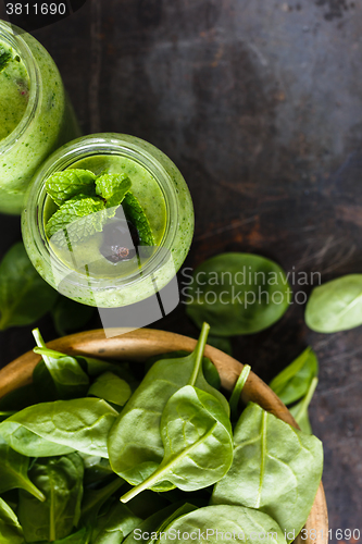 Image of Green smoothie in the jar