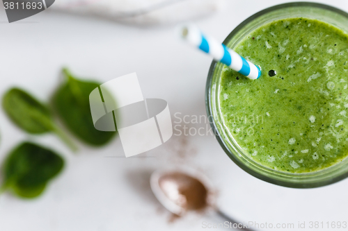 Image of Green smoothie in the glass