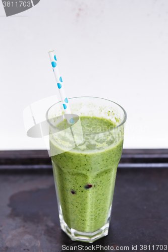 Image of Green smoothie in the glass