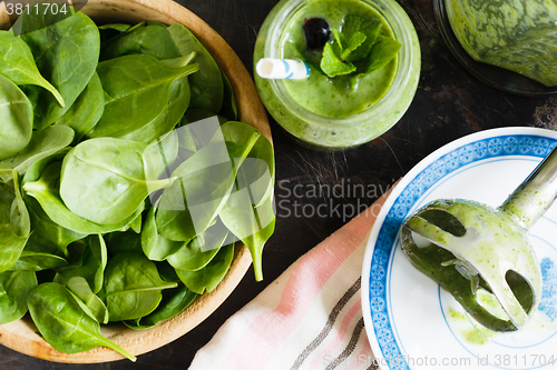 Image of Green smoothie in the jar