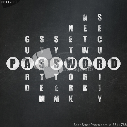 Image of Protection concept: Password in Crossword Puzzle