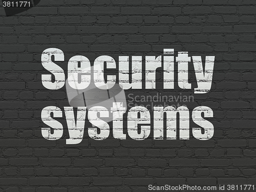 Image of Protection concept: Security Systems on wall background