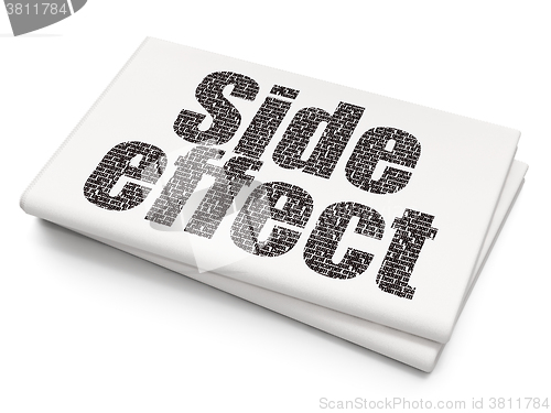 Image of Health concept: Side Effect on Blank Newspaper background