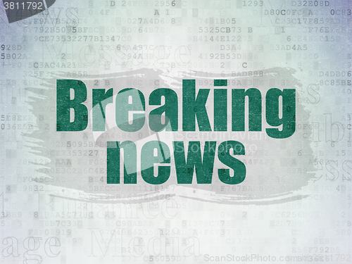 Image of News concept: Breaking News on Digital Paper background