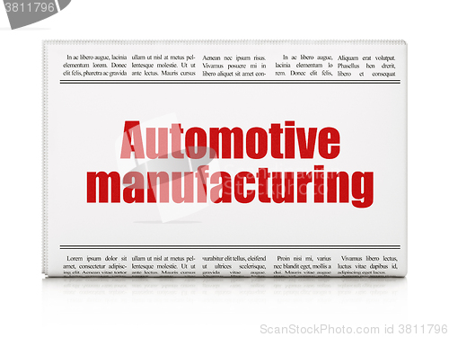 Image of Industry concept: newspaper headline Automotive Manufacturing