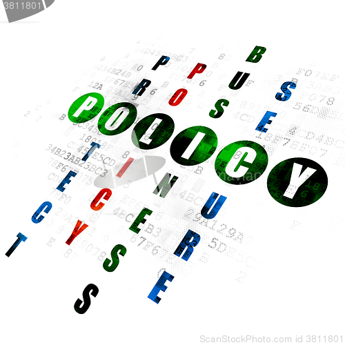 Image of Insurance concept: Policy in Crossword Puzzle