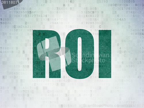 Image of Business concept: ROI on Digital Paper background