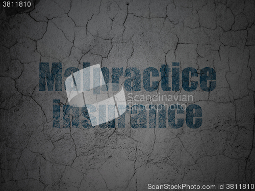 Image of Insurance concept: Malpractice Insurance on grunge wall background