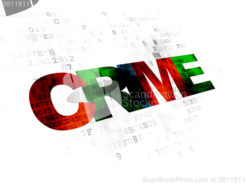Image of Security concept: Crime on Digital background