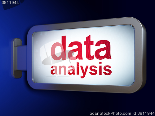 Image of Information concept: Data Analysis on billboard background