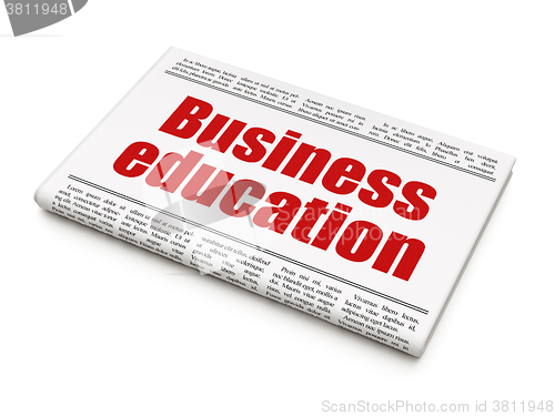 Image of Learning concept: newspaper headline Business Education