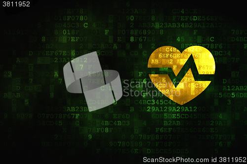 Image of Medicine concept: Heart on digital background