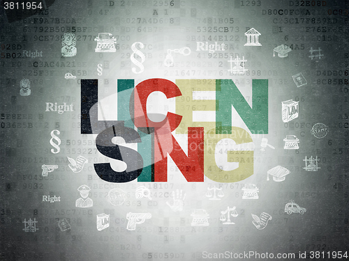 Image of Law concept: Licensing on Digital Paper background