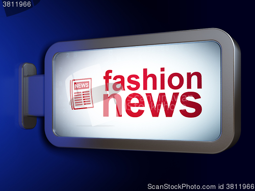 Image of News concept: Fashion News and Newspaper on billboard background