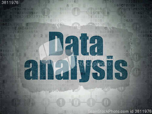 Image of Information concept: Data Analysis on Digital Paper background