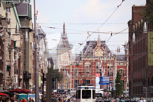 Image of AMSTERDAM, THE NETHERLANDS - AUGUST 19, 2015: View on Amsterdam 
