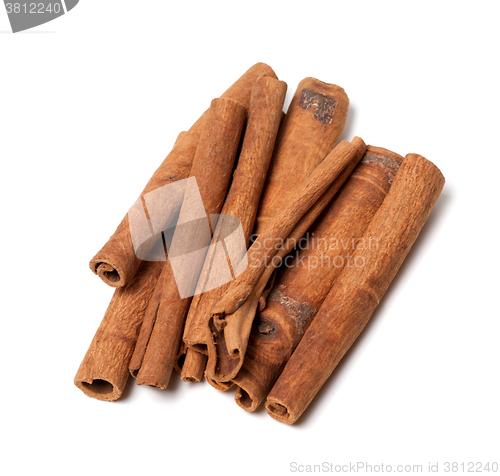 Image of Cinnamon sticks on white