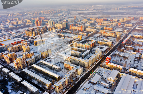 Image of View on Holodilnaya street district. Tyumen.Russia