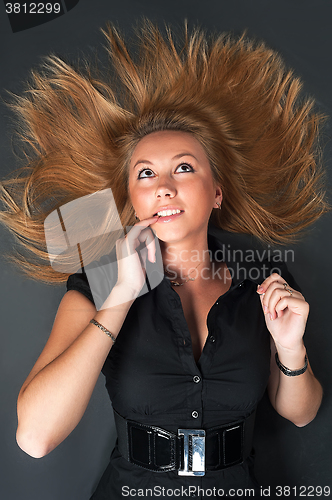 Image of portrait of beautiful blonde woman