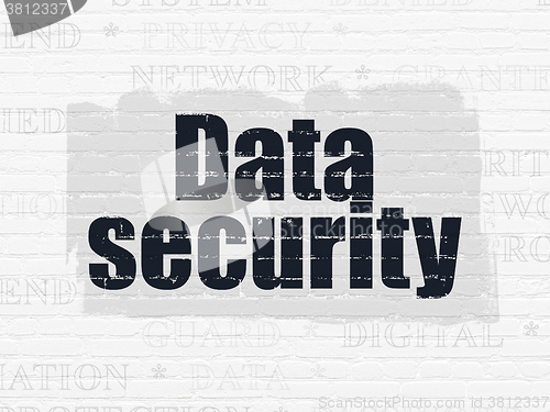 Image of Privacy concept: Data Security on wall background