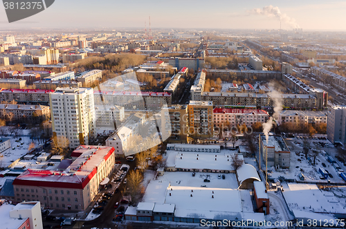 Image of Residential buildings and boiler. Tyumen. Russia