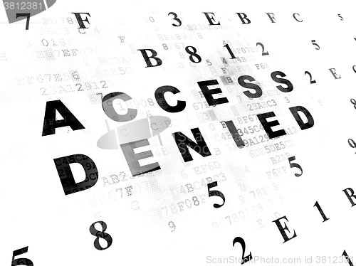 Image of Privacy concept: Access Denied on Digital background