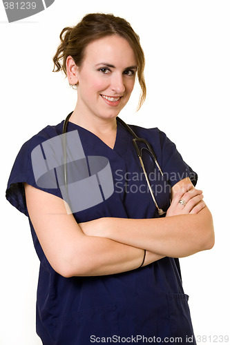 Image of Brunette nurse