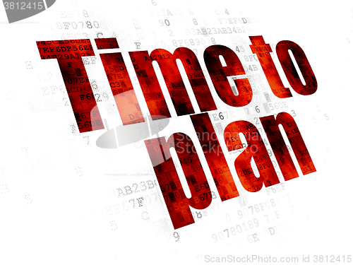 Image of Timeline concept: Time to Plan on Digital background