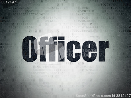 Image of Law concept: Officer on Digital Paper background