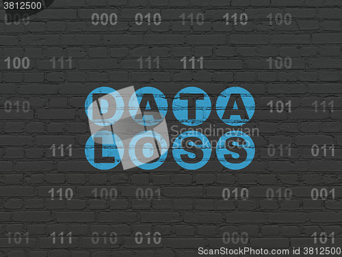 Image of Information concept: Data Loss on wall background