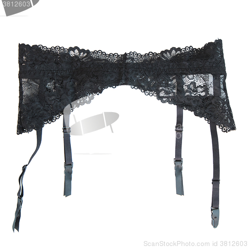 Image of Black garter isolated 