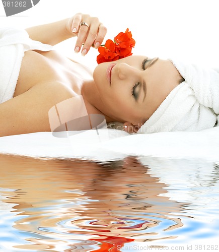 Image of spa relaxation on white sand #2