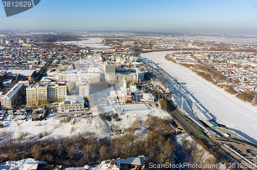 Image of View on historical center of Tyumen. Russia