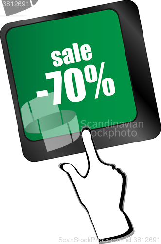 Image of Keyboard with key sale. Internet business concept