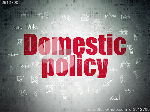 Image of Politics concept: Domestic Policy on Digital Paper background