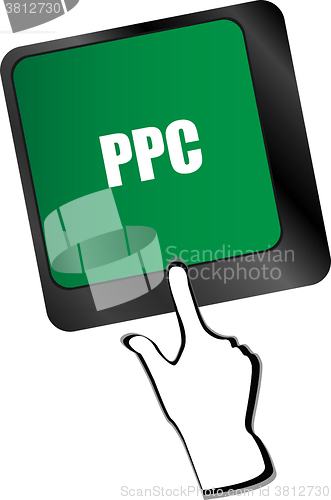 Image of PPC (Pay Per Click) Concept. Button on Modern Computer Keyboard