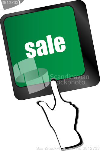 Image of Keyboard with key sale. Internet business concept