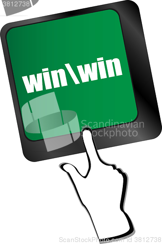 Image of win button on computer keyboard key