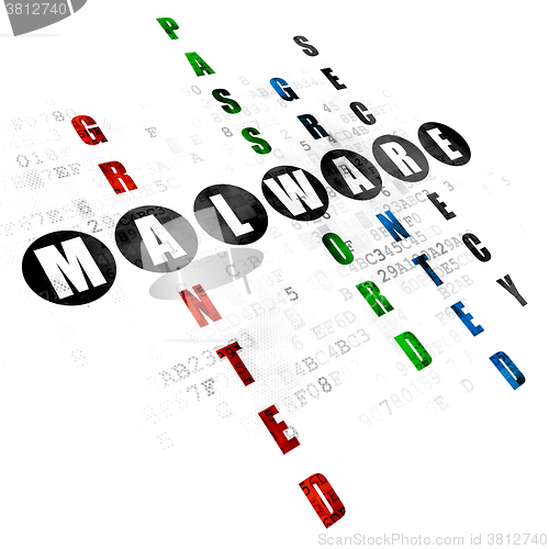 Image of Privacy concept: Malware in Crossword Puzzle
