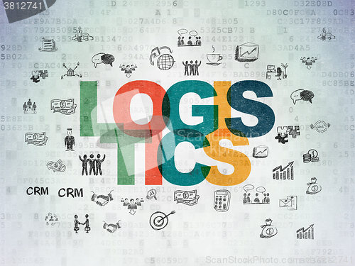 Image of Business concept: Logistics on Digital Paper background