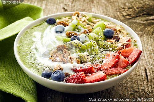 Image of bowl of breakfast smoothie