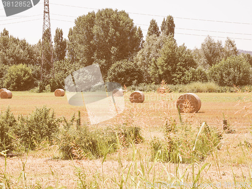 Image of Retro looking Hay bale