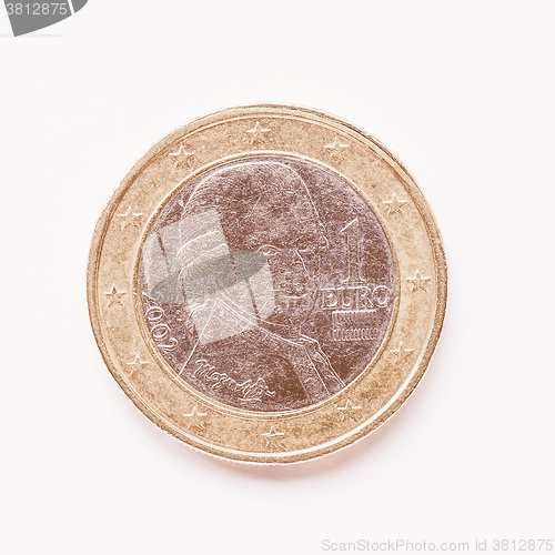 Image of  Austrian 1 Euro coin vintage