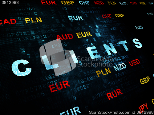 Image of Business concept: Clients on Digital background