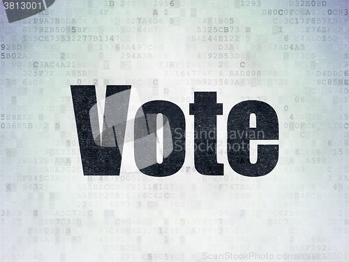 Image of Political concept: Vote on Digital Paper background