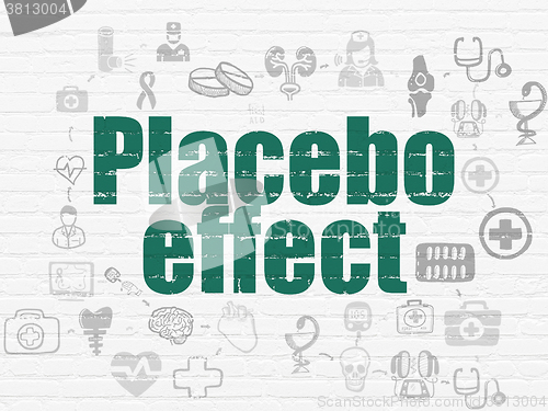 Image of Healthcare concept: Placebo Effect on wall background