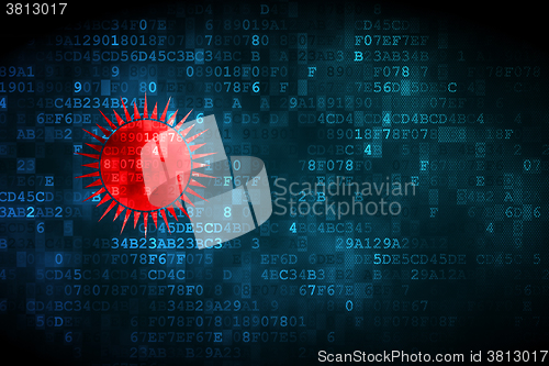 Image of Vacation concept: Sun on digital background