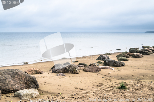 Image of Rocky beach on the Gulf of Finland. Sillamae, Estonia