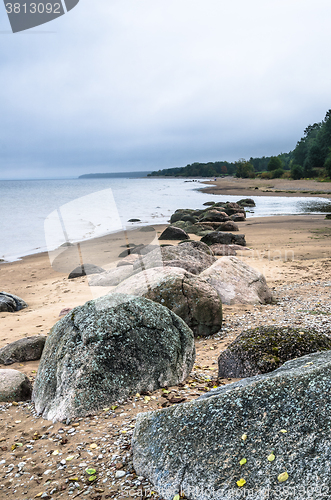 Image of Rocky beach on the Gulf of Finland. Sillamae, Estonia