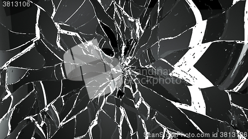 Image of Pieces of demolished or Shattered glass